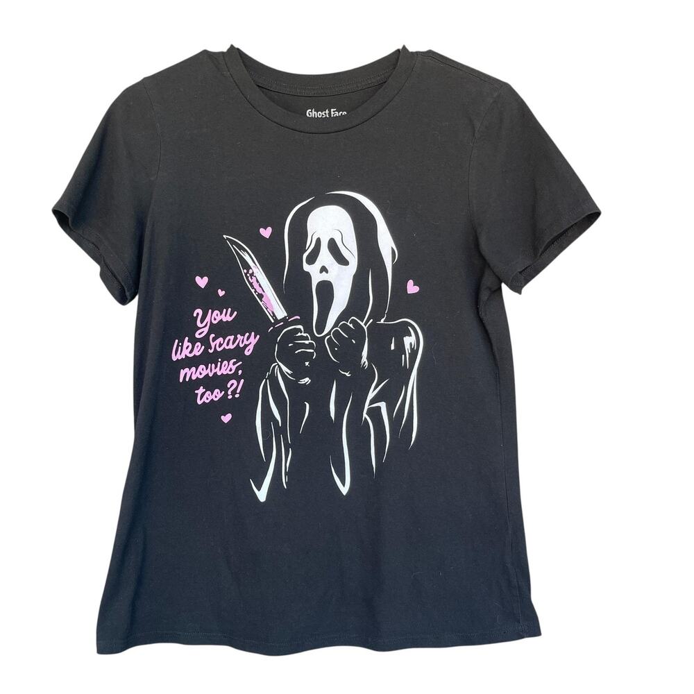 Ghost Face Shirt‎ Womens Small Black You Like Scary Movies Too Scream Horror Tee